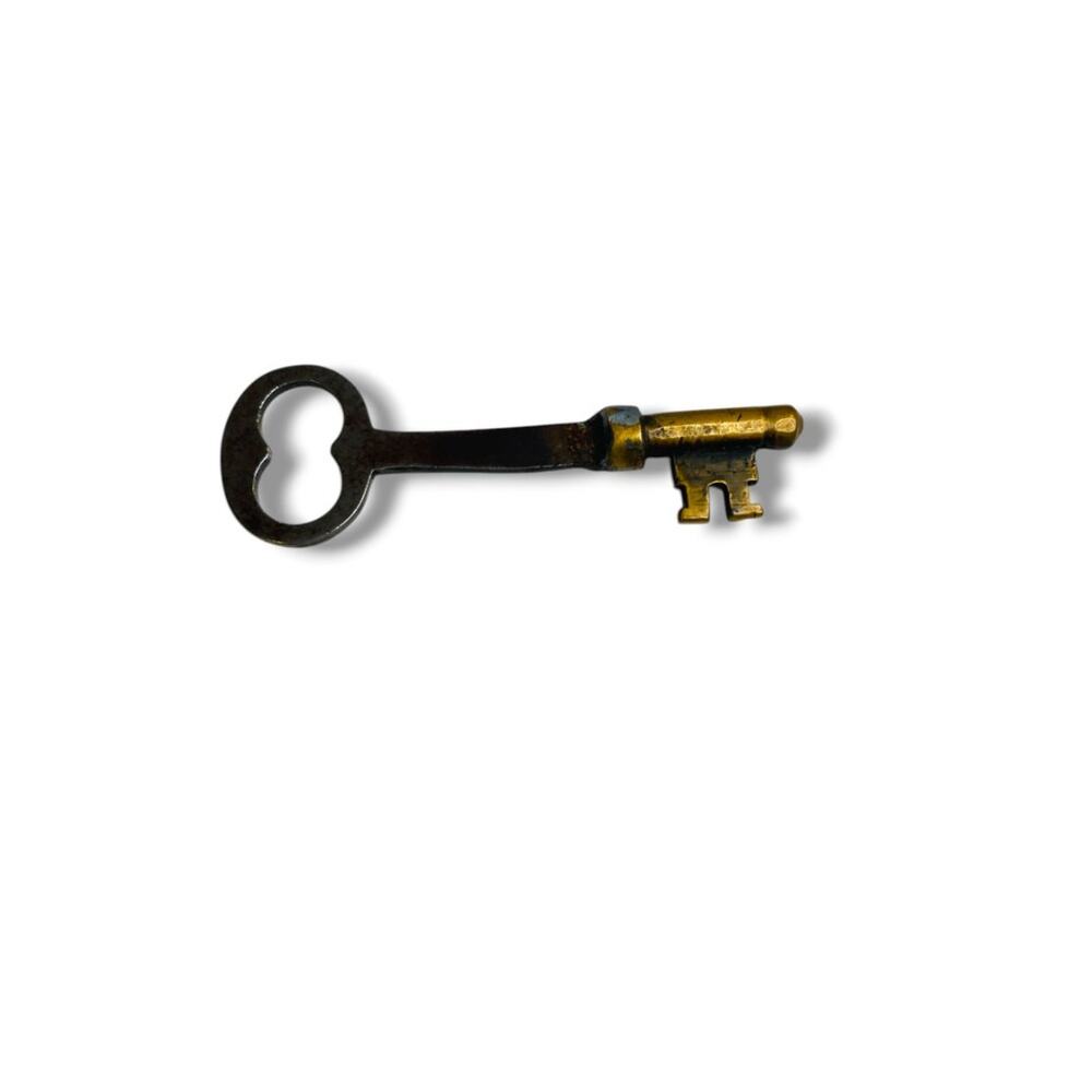 Antique Skeleton Door Key Metal 2.5"